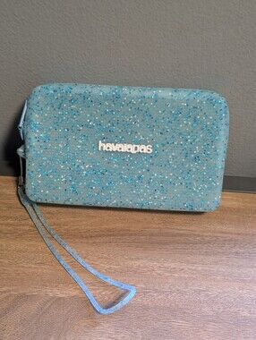 Havaianas Mini Bag Blue Super Glitter  silicone clutch wristlet